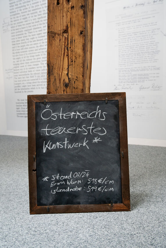 Wofür das Geld II, Werbetafel für den Preis, islandrabe